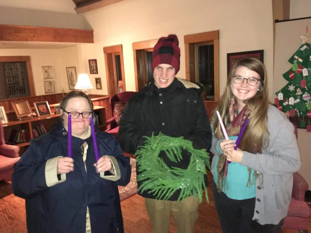 Molly and Core Members with Advent Wreath