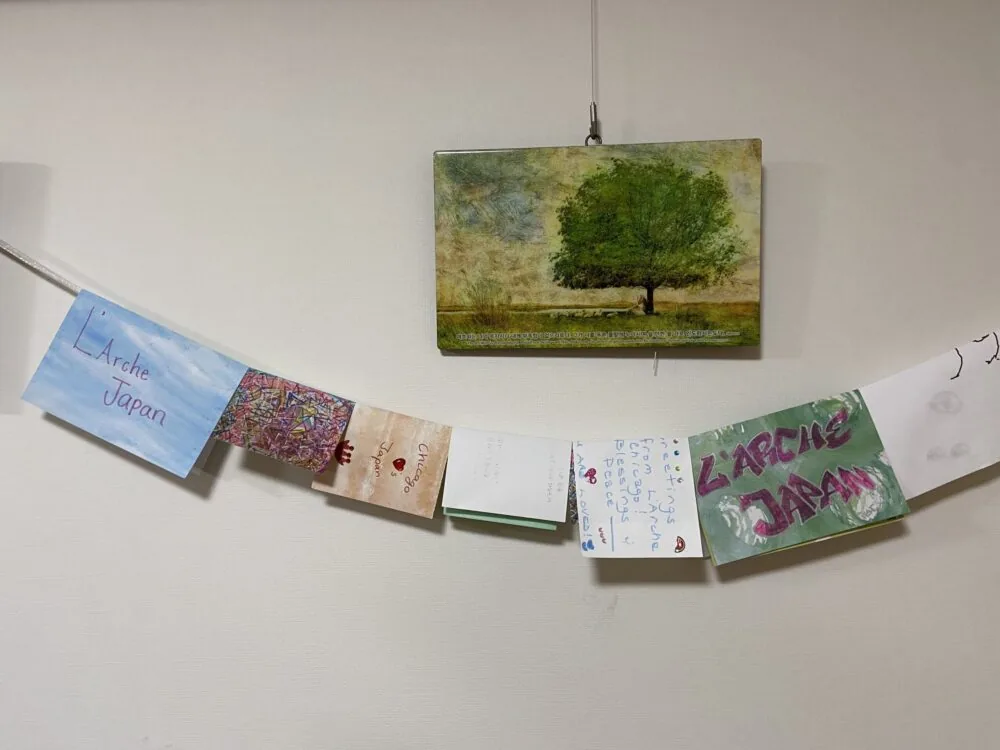 Cards in L'Arche Japan home