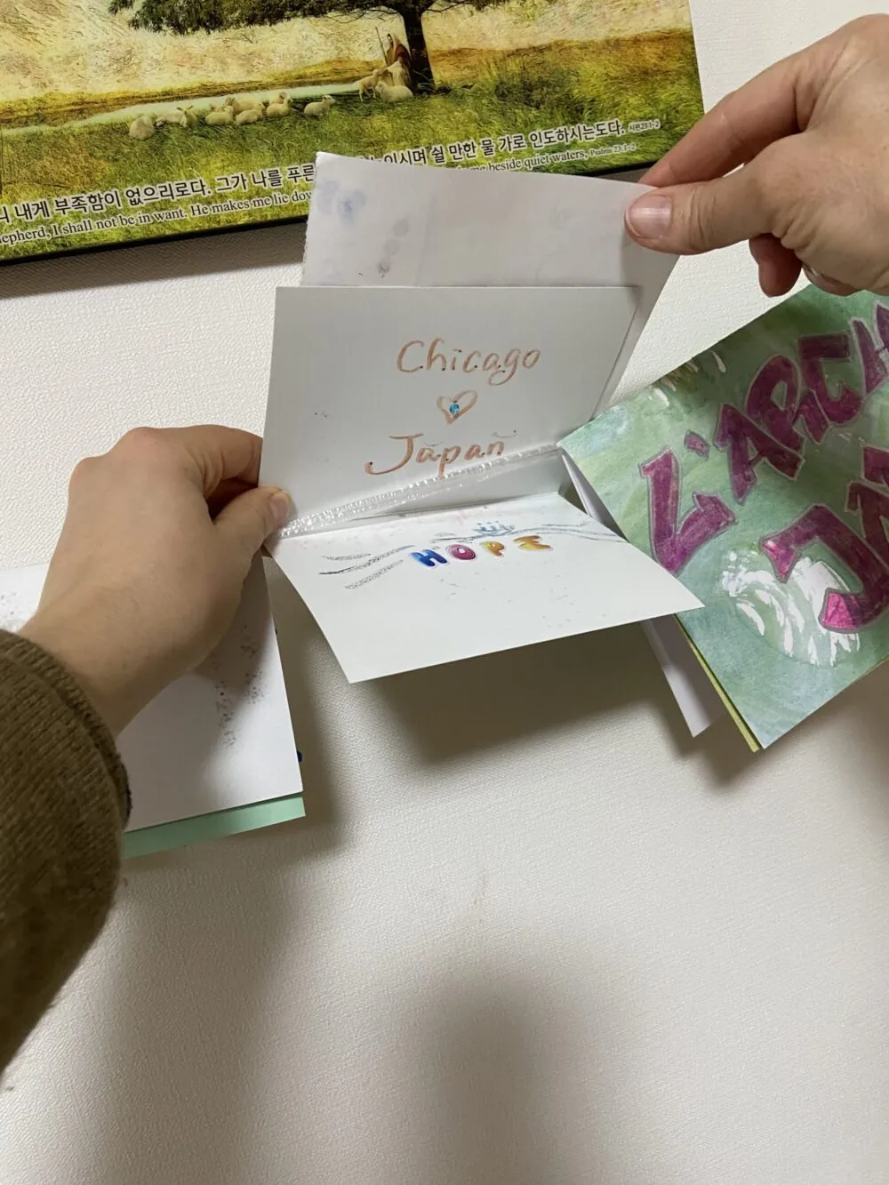 Cards in L'Arche Japan home
